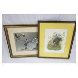Framed & matted bird art