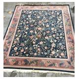 Large floral area rug
