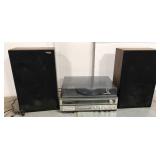 Vintage stereo w/ turntable, 8 track, cassette