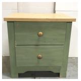 Teal green nightstand