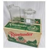 Glassware & beer carton lot