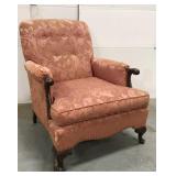 Vintage shabby pink parlor chair