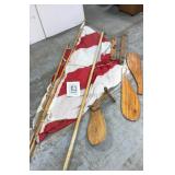 Vintage canoe sail conversion kit