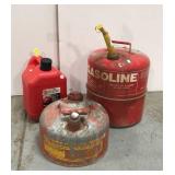 Lot of 3 gas cans