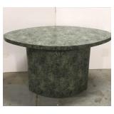 Faux marble pedestal table