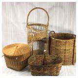 Wicker basket lot