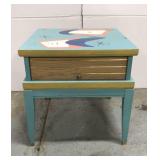 Retro mid century painted end table