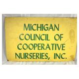 Vintage Michigan nurseries sign
