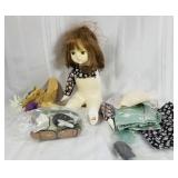 Vintage wind-up musical doll