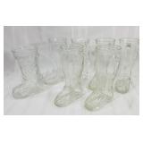 Glass boot mugs