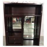 Curio cabinet top section w/ glass shelves