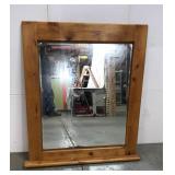 Large wooden mirror