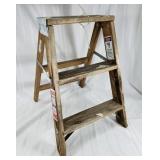 Wood step stool ladder