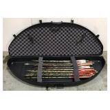 Bow case with Aluminum arrows