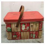 Vintage 50’s metal picnic basket