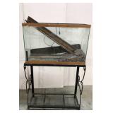 Fish tank on iron stand