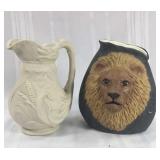 Pair of decorative porcelain pitchers