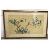 Framed vintage bird art