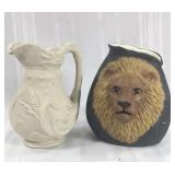 Pair of decorative porcelain pitchers