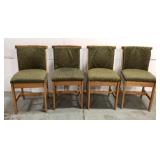 Set of 4 wood dining chairs