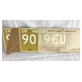 1970 New old stock Michigan license plates