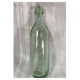 Old round bottom bubble glass bottle