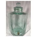 Large vintage bumpy glass beverage dispenser