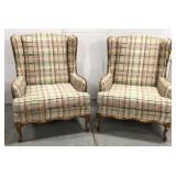 Pair of wing back chairs