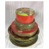 Lot of four vintage tins