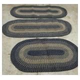 Set of 3 braided rugs