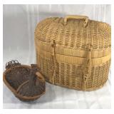 Wicker picnic and chicken basket