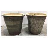 Two ceramic planters