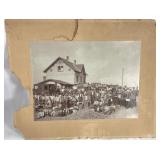 Antique railroad worker photograph