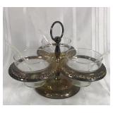 Vintage silverplate condiment server
