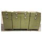 Vintage metal three piece kitchen cabinets