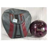 Vintage bowling bag and ball