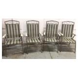 Set of four folding patio chairs