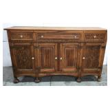 Antique carved oak buffet