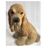 Vintage concrete dog statue