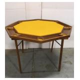 Vintage folding wood poker table