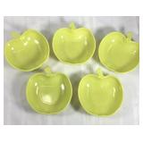 Set of five Apple bowls