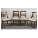 Set of four ladderback chairs