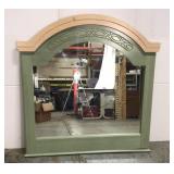 Large arched wood mirror