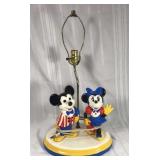 Vintage Mickey & Minnie Mouse ceramic lamp