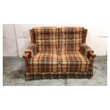 Plaid vintage loveseat