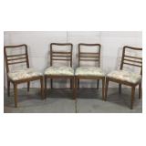 Set of four ladderback chairs