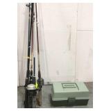 Fishing poles and tackle box