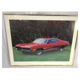1971 Ford Torino GT framed poster