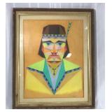 Native American art portrait