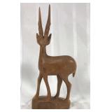 Carved wood antelope